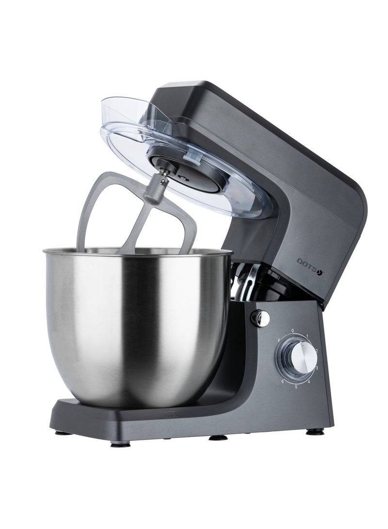 دوتس عجانة كهربائية  سعة 10 لتر 1100 واط 6 سرعات وعاء من الفولاذ المقاوم للصدأ+ خاصية التخمير النبضي خفاقة خطاف الخفق خفاقة آمنة للغسل في غسالة الأطباق ناقل الحركة الكوكبي المعدني بالكامل قفل أمان -أسود - Image 2